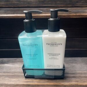 Pecksniff’s Sandalwood & Vanilla Luxury Duo Caddy – Hand Wash & Lotion 300 ml